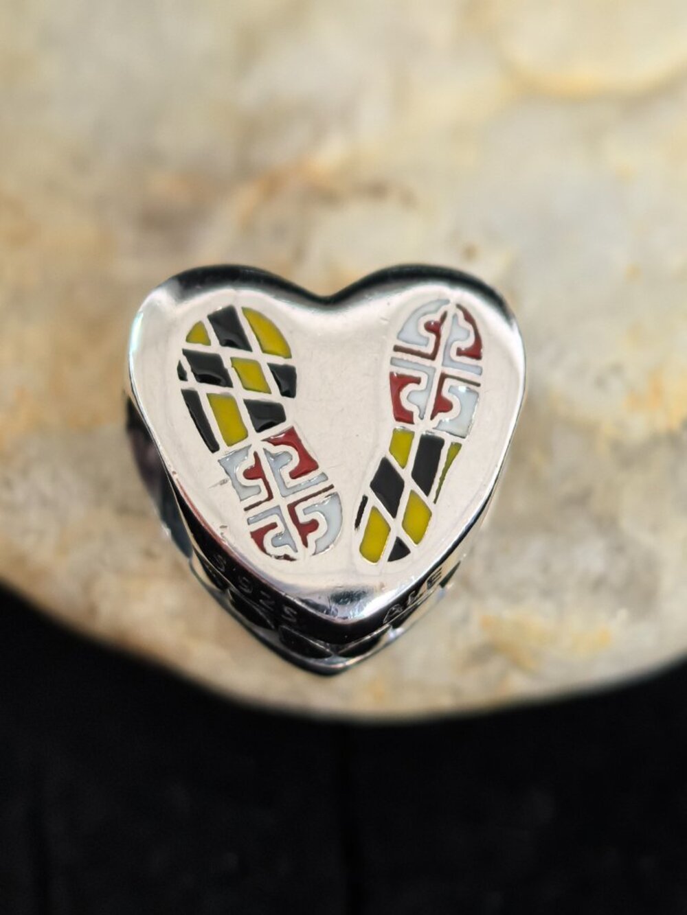 Pandora Bmore Run 2021 Heart Bead Charm, S925 Silver Jewelry (Women's)